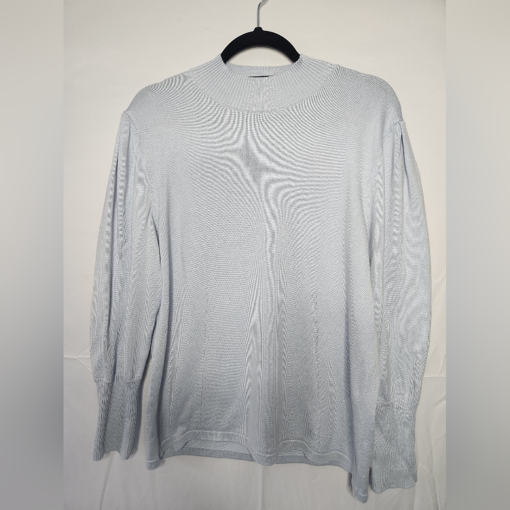 J. McLaughlin Light Baby Blue Mock Neck Sweater Size XLarge